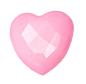 Mobile Preview: Kids button as heart out plastic in pink 14 mm 0,55 inch